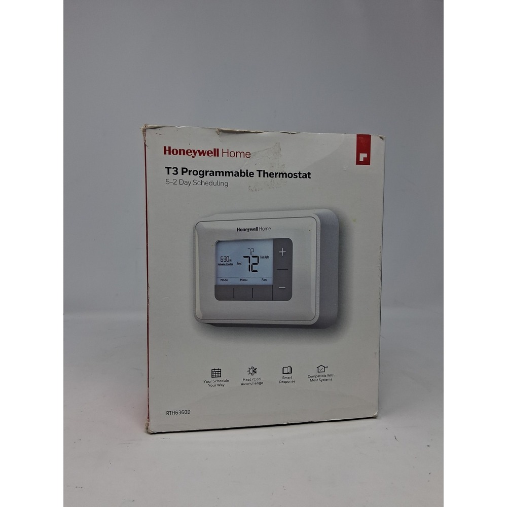 HONEYWELL RTH6360D T3 5-2 DAY PROGRAMABLE THERMOSTAT MULTISTAGE HEAT/COOL. U